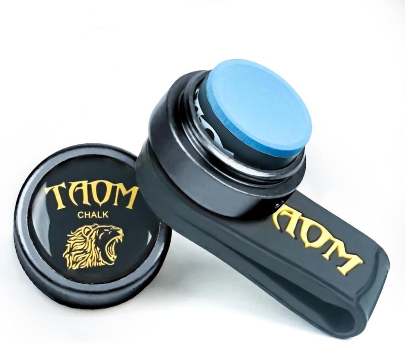 Banly TAOM Round Shaped Pool Chalk Holder, Portable Pool Chalk Cubes, Magnetic Mini Chalk Holder Pool Billiards, Pool Cue Chalk Case Container Box for Billiard Cue Tip Tool Pool Table Snooker Accessories - Image 1
